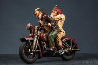 Klauni na motorce, motorka, klaun, šašek