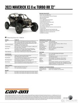 Prodám Can-Am MAVERICK X3 X RC TURBO RR 72 - 1