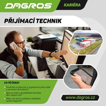 Přijímací technik pro opravy zemědělských strojů