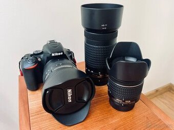 Zrcadlovka Nikon D3500, 18-55 AF-P, 70-300 AF-P, 10-20 F3.5