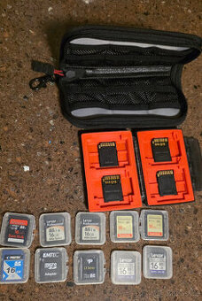 Paměťové karty 128, 64, 16 použité, nepoškozené