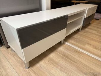 TV stolek / televizní skříň – bílá, 180 cm
