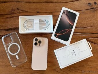 iPhone 16 Pro 256GB Desert Titanium + Clear Case Top Stav