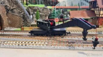 Vláčky N - vagón - modelová železnice, jeřáb