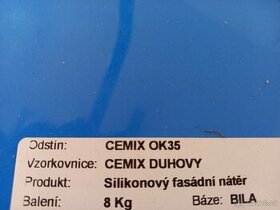 Silikonový fasádní nátěr Cemix OK 35 NEOTEVŘENÝ 8 kg - 1