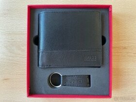 Originální panská kožená peněženka HUGO BOSS a přívěsek - 1