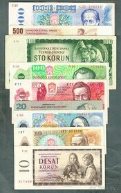Sestava staré bankovky 1961-1988 - 9 kusů