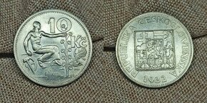 Ag mince 10 Kč 1932