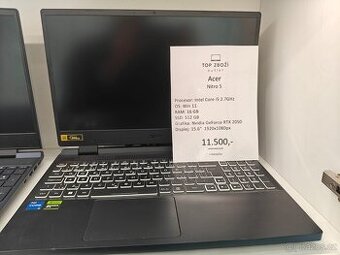 Acer Nitro V, 2 roky záruka