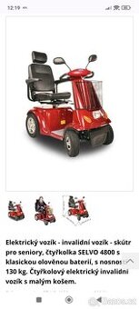 Skutr pro seniory selvo 4800 s motorem 800w