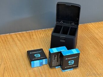 GoPro Hero 12 11 10 9, 3x baterie 1800mAh + nab.pouzdro NOVÉ