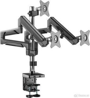 Držák monitorů AlzaErgo Arm T130B Premium USB vesmírně černý