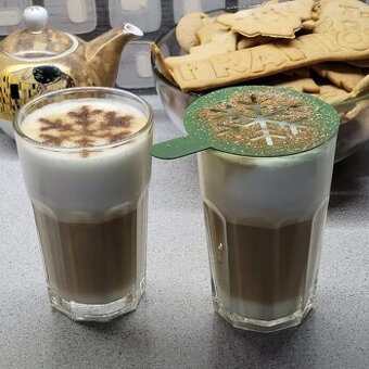 Vánoční šablony na kávu – 3D tisk