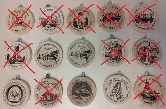 TURISTICKÉ ZNÁMKY - VELKÝ VÝBĚR - KUS 25,- KČ