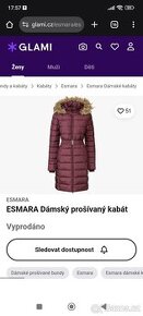 DÁMSKÁ DLOUHÁ ZIMNÍ BUNDA KABÁT VEL.36/38