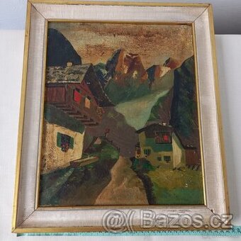 Obraz - horská vesnička - 1