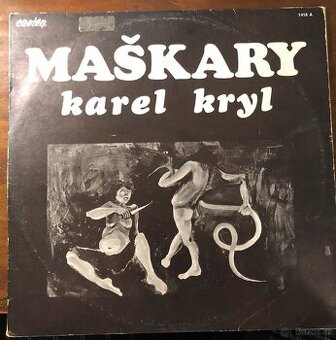 ABSOLUTNÍ RARITA  podepsaná 1 Z 300 KAREL KRYL  MAŠKARY 1970
