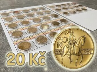 20 Kč_Dvacetikoruny_Konvolut_Oběžné mince_1993 - 2024