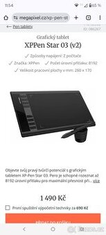 Grafický tablet XP pen v2