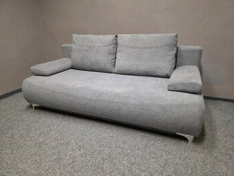Nový šedý rozkládací gauč KATE s polštáři