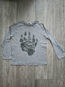 Triko šedé dlouhý rukáv vel. 122/128