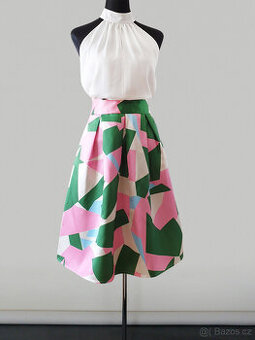 Potištěná sukně s kapsami