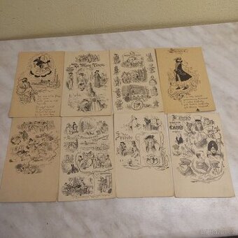 Staré nepoužité pohlednice.