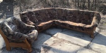 Rohová sedací souprava+křeslo