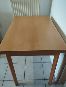 Rozkládací dřevěný stůl + židle - 1