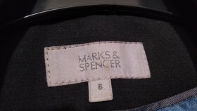 Dámský, dlouhý, zimní, černý kabát S Marks&Spencer
