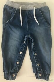 Chlapecké kalhoty/džíny na patentky, vel.80 - 1