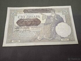 Bankovka SRBSKO - 100 Dinara 1941