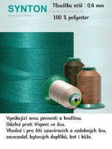 Nitě Synton 100% polyester (5000m,1200m)