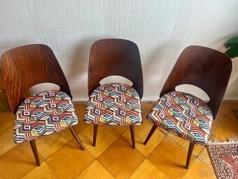 3x zidle Ton 514, Oswald Haerdtl po renovaci