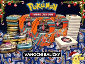 Pokemon TCG - Vánoční balíčky 50 karet + Pikachu zdarma