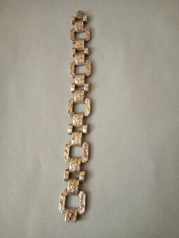 Mohutný stříbrný náramek Art Deco