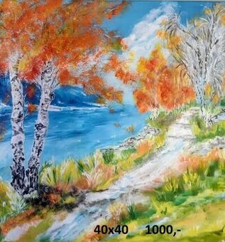 Ručně malované obrazy,akryl na plátně