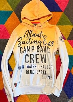CAMP  DAVID   PÁNSKÁ STYLOVÁ KRÁSNÁ BAVLNĚNÁ MIKINA L(L-XL)