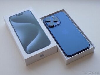 Apple iPhone 15 Pro 512GB Modrý titan - ZÁRUKA - JAKO NOVÝ