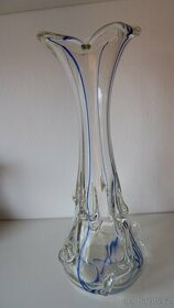 Váza, hutní sklo, zdobení - 1