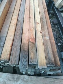 Dřevěné -modřín- hranoly 4,5x7x200cm - nové