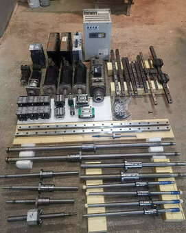 CNC pohony - Servomotor - Frézovací vřeteno SK40 - Lineární