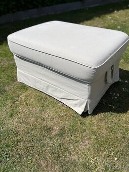 Podnožka s úložným prostorem - IKEA, světlé béžová - 1