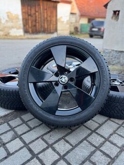 ORIGINÁL Alu Škoda Denom R17, 5x112 - TOP STAV