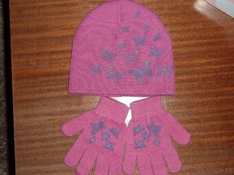 Nová-F&F-Zimní čepice, rukavice na slečnu 3-4 Roky