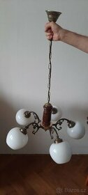 secesní starožitný lustr