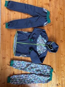 Softshell komplet tmavě šedý- stromy