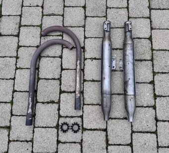 Jawa ČZ malá kývačka i půlbuben - výfuky