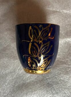 Sada 6x Modrých Porcelánových Šálků (150 ml)