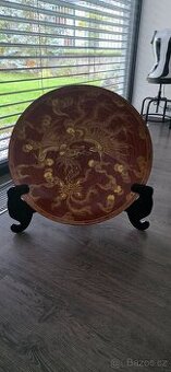 Dekorativní dřevěný talíř  69 cm